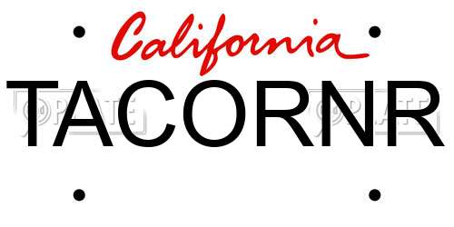 TACORNR California License Plate