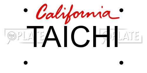 TAICHI California License Plate