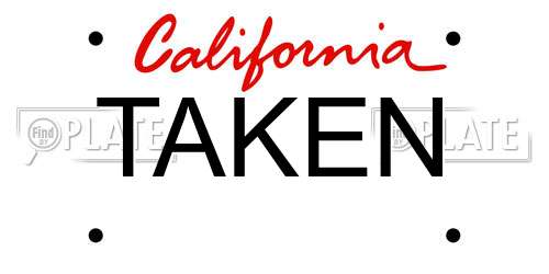 TAKEN California License Plate