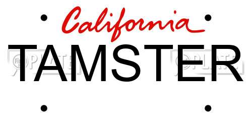 TAMSTER California License Plate
