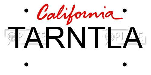 TARNTLA California License Plate