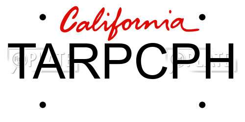 TARPCPH California License Plate