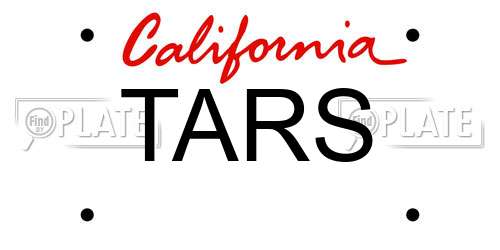 TARS California License Plate