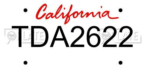 TDA2622 California License Plate