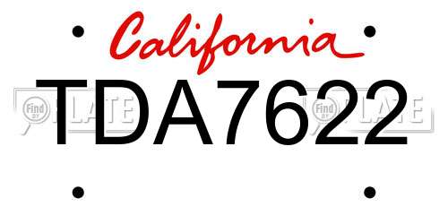TDA7622 California License Plate