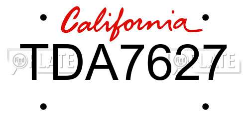 TDA7627 California License Plate
