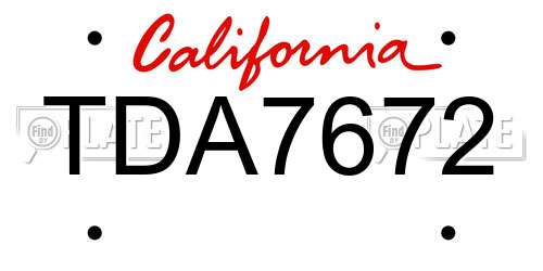 TDA7672 California License Plate