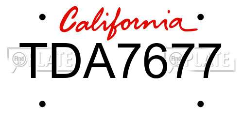 TDA7677 California License Plate