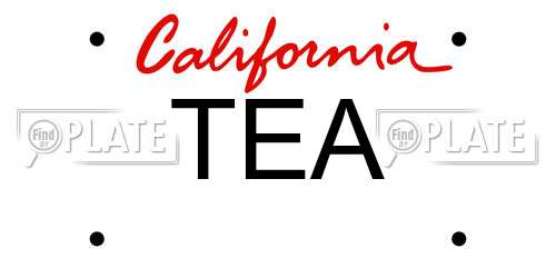 TEA California License Plate
