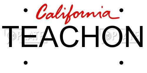 TEACHON California License Plate