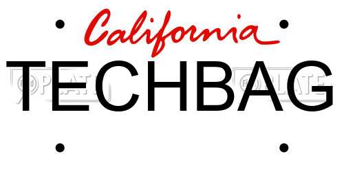 TECHBAG California License Plate