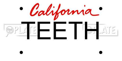 TEETH California License Plate