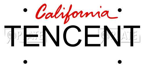 TENCENT California License Plate