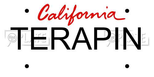 TERAPIN California License Plate