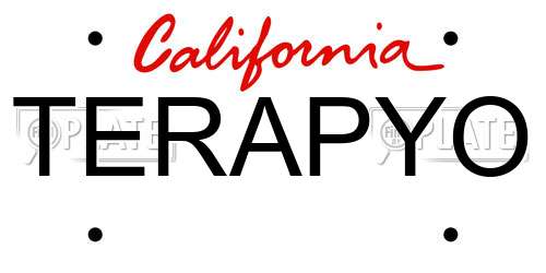 TERAPYO California License Plate