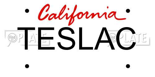 TESLAC California License Plate