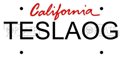 TESLAOG California License Plate