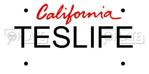 TESLIFE California License Plate
