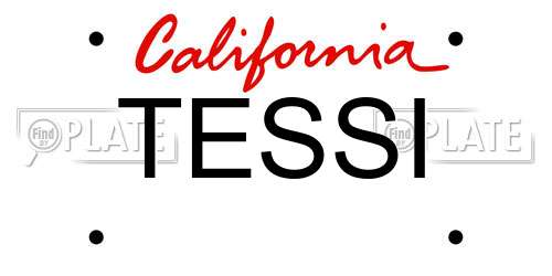 TESSI California License Plate