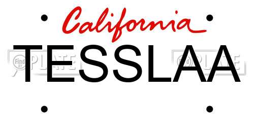 TESSLAA California License Plate