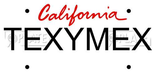 TEXYMEX California License Plate
