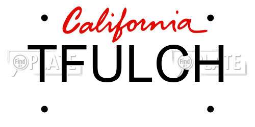 TFULCH California License Plate