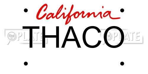 THACO California License Plate