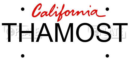 THAMOST California License Plate