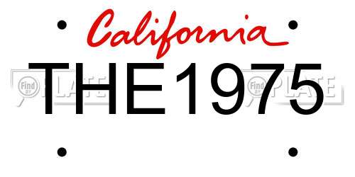 THE1975 California License Plate