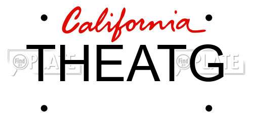 THEATG California License Plate