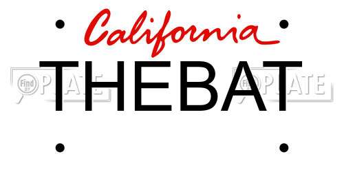 THEBAT California License Plate