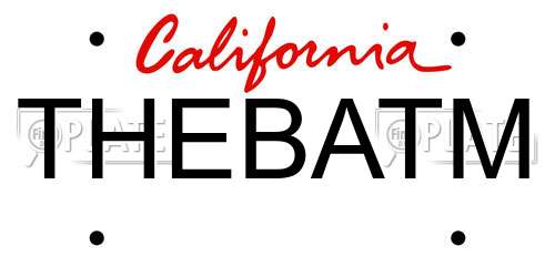 THEBATM California License Plate