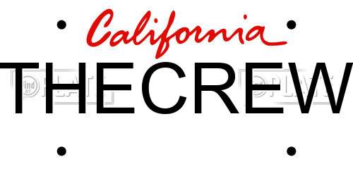 THECREW California License Plate