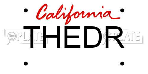 THEDR California License Plate