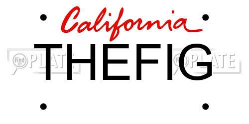 THEFIG California License Plate