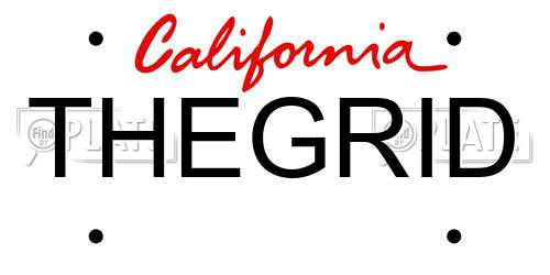 THEGRID California License Plate