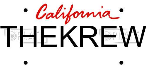 THEKREW California License Plate