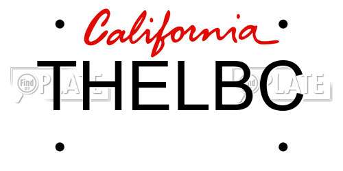 THELBC California License Plate