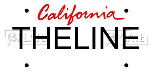 THELINE California License Plate