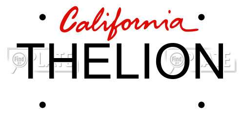 THELION California License Plate