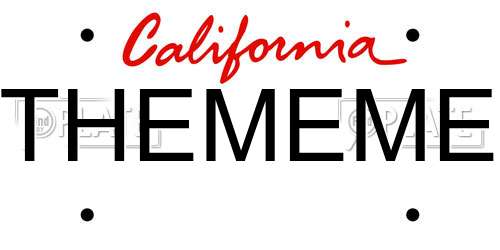 THEMEME California License Plate