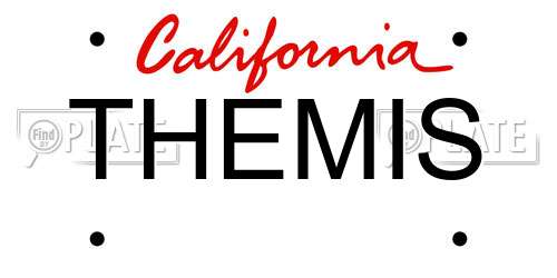 THEMIS California License Plate