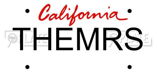 THEMRS California License Plate