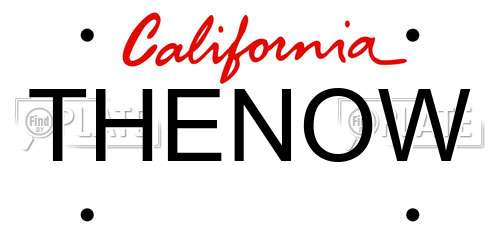 THENOW California License Plate