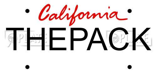 THEPACK California License Plate