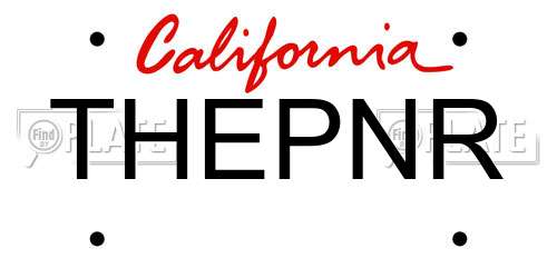 THEPNR California License Plate