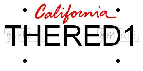 THERED1 California License Plate