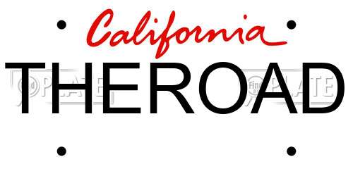 THEROAD California License Plate