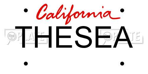 THESEA California License Plate