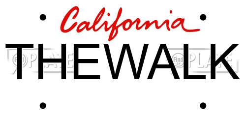 THEWALK California License Plate